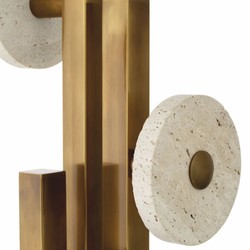 Luxus Garderobenständer Kleiderständer AVintage Messing Beige