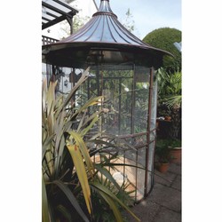 Jugendstil Schmiedeeisen Garten Vogelhaus Rost Silber