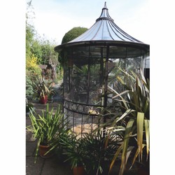 Jugendstil Schmiedeeisen Garten Vogelhaus Rost Silber
