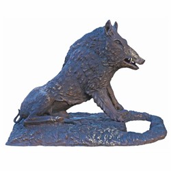 Casa Padrino sculpture décorative de jardin en laiton sanglier bronze antique 130 cm