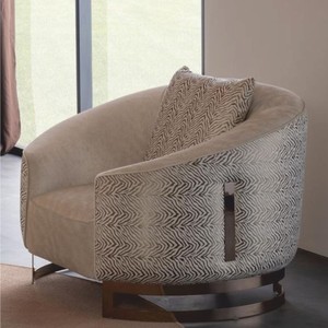 Casa Padrino fauteuil de luxe gris / blanc / bronze - Meubles de salon et d'hôtel