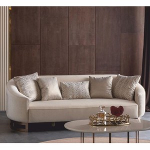 Casa Padrino canapé de luxe gris / bronze 250 cm - Meubles d'hôtel et de salon