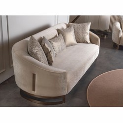 Casa Padrino canapé de luxe gris / bronze 250 cm - Meubles d'hôtel et de salon