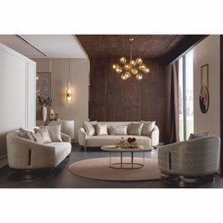 Casa Padrino canapé de luxe gris / bronze 250 cm - Meubles d'hôtel et de salon