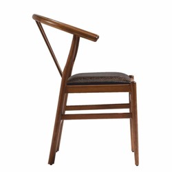 Casa Padrino chaise de salle à manger de luxe avec accoudoirs marron / noir H. 86 cm