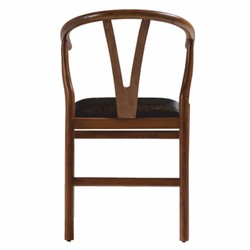 Casa Padrino chaise de salle à manger de luxe avec accoudoirs marron / noir H. 86 cm