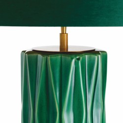 Casa Padrino lampada da tavolo in ceramica verde / ottone antico A. 88,5 cm
