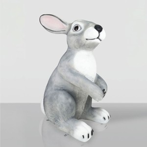 Casa Padrino XXL decorative sculpture rabbit gray / white H. 240 cm - Huge garden figure
