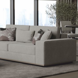 Casa Padrino Luxus Sofa Grau 263 cm - Hotel & Wohnzimmer Möbel
