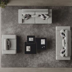 Luxus Wohnzimmer Hotel Büro Sessel Grau