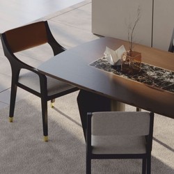 Casa Padrino ensemble de salle à manger de luxe - 1 table et 6 chaises - Meubles d'hôtel et de salle à manger