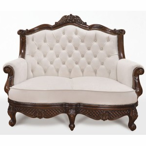 Prunkvolles Luxus Barock Leder Sofa Weiß Dunkelbraun Prunkvolles Luxus Barock Leder Sofa Weiß Dunkelbraun