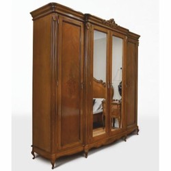 Casa Padrino armadio da camera da letto barocco di lusso marrone 235,2 cm - Mobili da camera in stile barocco