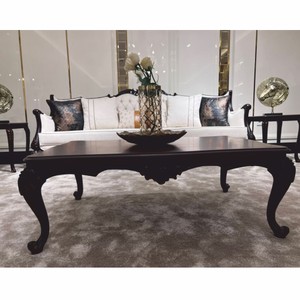 Casa Padrino Luxus Barock Couchtisch Dunkelbraun 120 cm - Barock Möbel