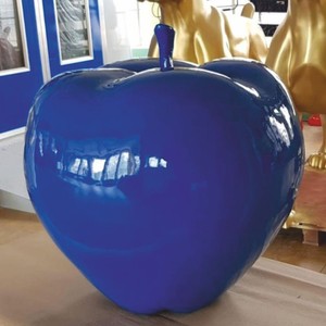 Casa Padrino XXL Decorative Apple Blue Ø 80 cm - Garden Decoration