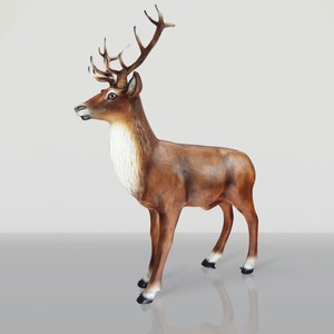 Casa Padrino XXL decorative sculpture deer brown 185 x H. 220 cm - Garden decoration figure
