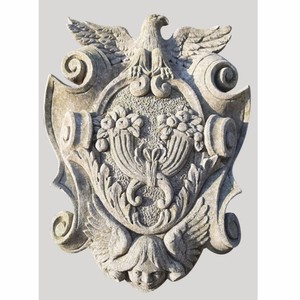 Casa Padrino adorno de pared barroco de lujo águila gris A. 80 cm - Hecho en Italia