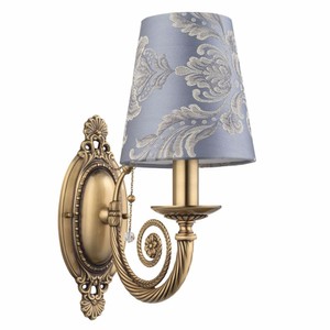 Casa Padrino lámpara de pared barroco de lujo latón con pátina / púrpura / gris A. 36,5 cm