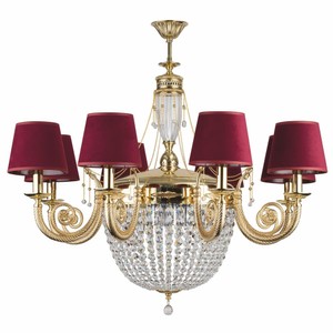 Casa Padrino lámpara de araña barroco de lujo oro / rojo burdeos Ø 98 x A. 98 cm