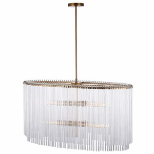 Casa Padrino lustre en verre or 60 x 55 x H. 45 cm - Lustre ovale