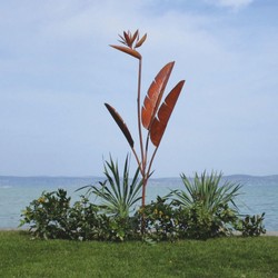 Casa Padrino sculpture de décoration de jardin de luxe en acier rouille H. 205 cm
