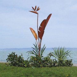 Casa Padrino sculpture de décoration de jardin de luxe en acier rouille H. 205 cm
