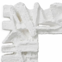 Casa Padrino miroir de luxe blanc mat 121 cm - Miroir mural rectangulaire - Meubles de luxe