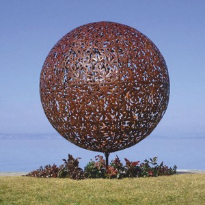 Casa Padrino escultura decorativa de jardín de acero óxido Ø 170 x A. 200 cm