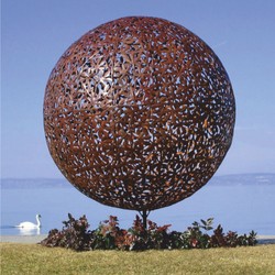 Riesiege Luxus Garten Hotel Deko Stahl Skulptur Kugel Rost