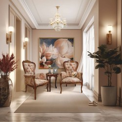 Casa Padrino poltrona barocco di lusso marrone chiaro / marrone scuro / oro - Mobili barocchi
