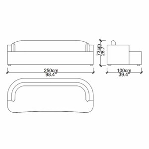 Casa Padrino Luxus Sofa Grau / Schwarz 250 cm - Hotel & Wohnzimmer Möbel