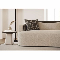 Casa Padrino sofá de lujo gris / negro 250 cm - Muebles para hoteles y salones