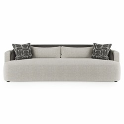 Casa Padrino sofá de lujo gris / negro 250 cm - Muebles para hoteles y salones