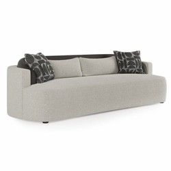 Casa Padrino sofá de lujo gris / negro 250 cm - Muebles para hoteles y salones