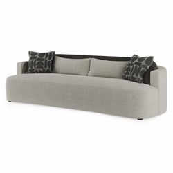 Casa Padrino sofá de lujo gris / negro 250 cm - Muebles para hoteles y salones