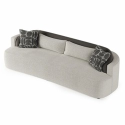 Casa Padrino sofá de lujo gris / negro 250 cm - Muebles para hoteles y salones