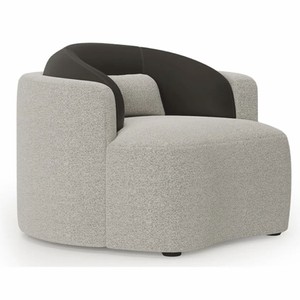 Casa Padrino Luxus Sessel Grau / Schwarz 100 cm - Wohnzimmer & Hotel Möbel