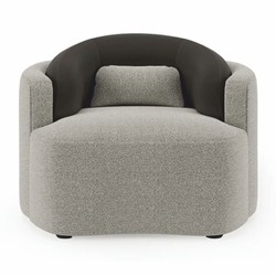 Casa Padrino Luxury Armchair Gray / Black 100 cm - Living Room & Hotel Furniture