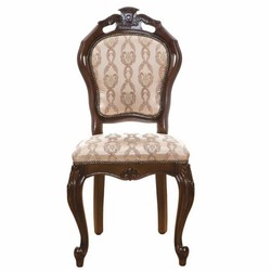 Prunkvolles Luxus Barock Esszimmer Stuhl 8er Set Beige Dunkelbraun
