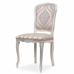 Luxus Barock Hotel Esszimmer Stuhl 6er Set Beige Grau Weiß
