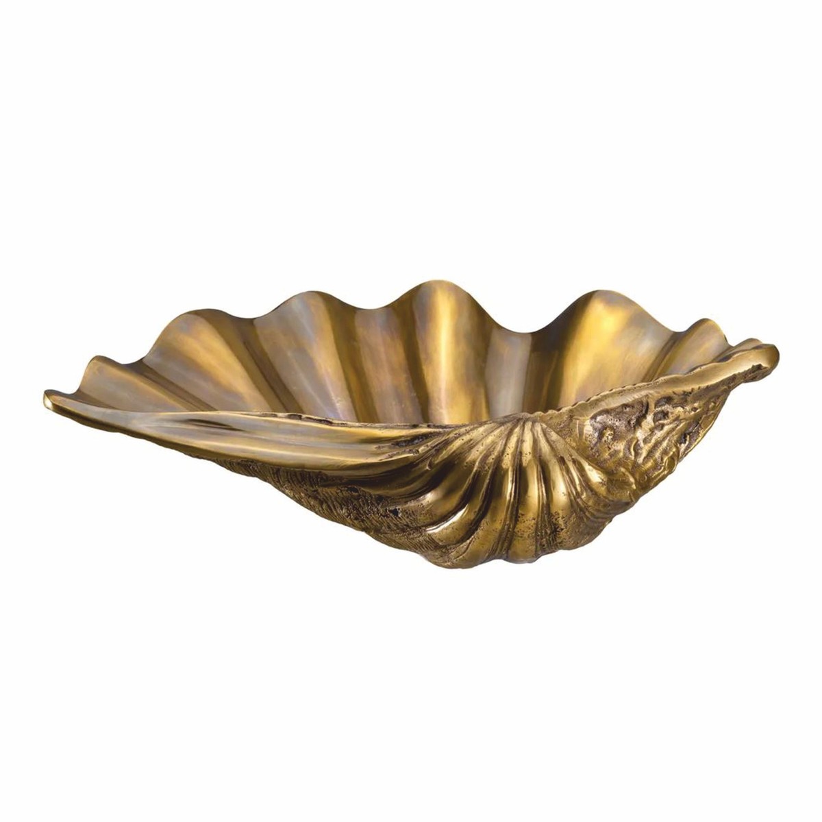 Luxus Deko Objekt in Muschelform Vintage Messing
