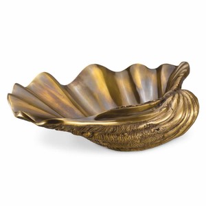 Casa Padrino oggetto decorativo di lusso a forma di conchiglia ottone vintage 32 cm - Accessori decorativi