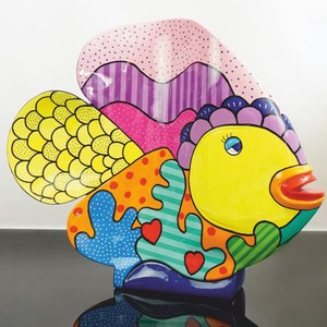 Casa Padrino XXL Decorative Fish Sculpture Colorful H. 110 cm - Decorative Figure