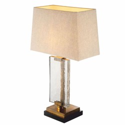 Casa Padrino lámpara de mesa de lujo latón vintage / negro A. 69 cm - Luces de lujo
