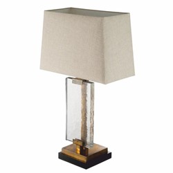 Casa Padrino lámpara de mesa de lujo latón vintage / negro A. 69 cm - Luces de lujo