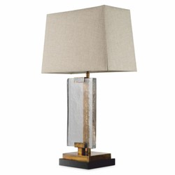Casa Padrino lámpara de mesa de lujo latón vintage / negro A. 69 cm - Luces de lujo