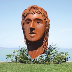 Casa Padrino escultura decorativa de jardín de acero XXL cabeza de mujer óxido A. 215 cm
