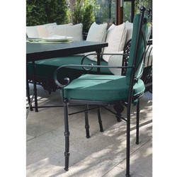 Casa Padrino luxury Art Nouveau wrought iron garden chair black / green - Hotel & garden furniture