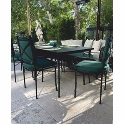 Casa Padrino luxury Art Nouveau wrought iron garden chair black / green - Hotel & garden furniture