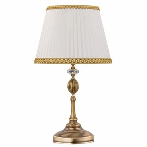 Casa Padrino lampe de table baroque de luxe laiton avec patine / blanc / or H. 51 cm